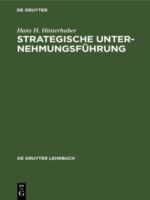 cover image of Strategische Unternehmungsführung